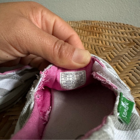 Sanuk Toddler's I'm Game - Zebra Grey Size 11 - Picture 6 of 9